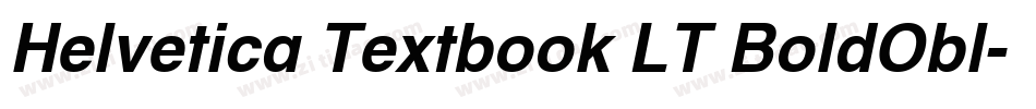 Helvetica Textbook LT BoldObl字体转换